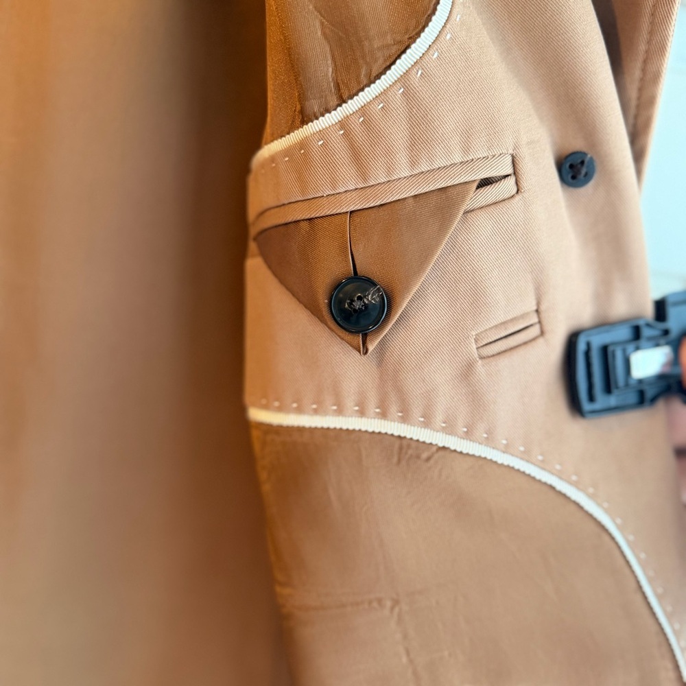 Massimo Dutti Beige Trench Coat No Belt - Picture 5 of 7